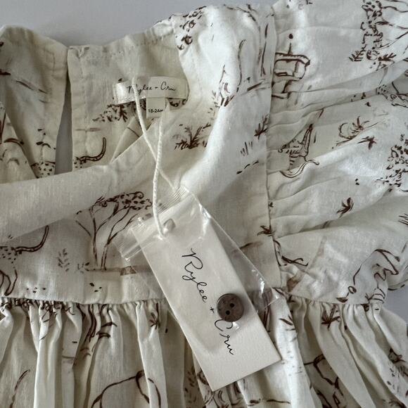 NEW Rylee + Cru Jolene Dress In Safari Toile - Picture 6 of 11